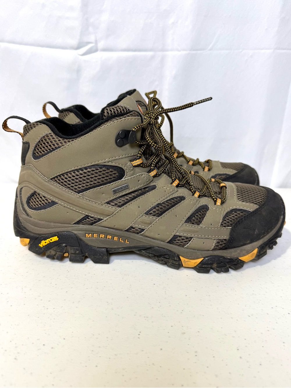 Merrell Moab 2 Mid GTX Men’s 12 Wide Walnut Gore-Tex Vibram Hiking Boots